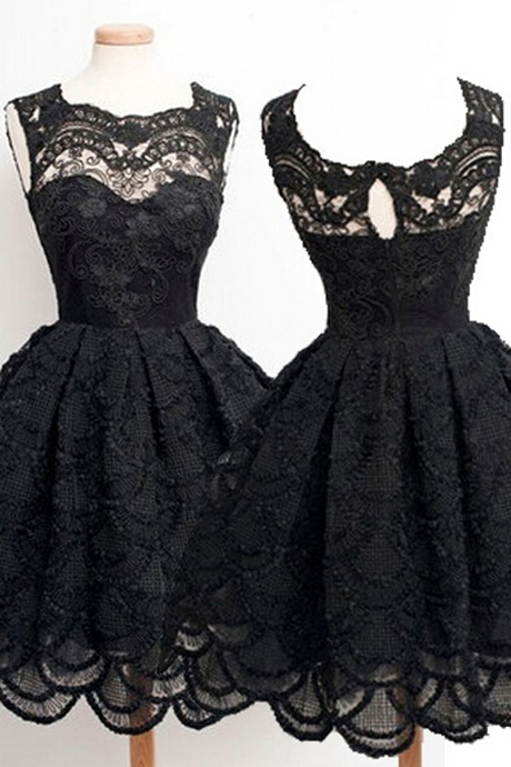 Knee Length Lace Vintage Dress