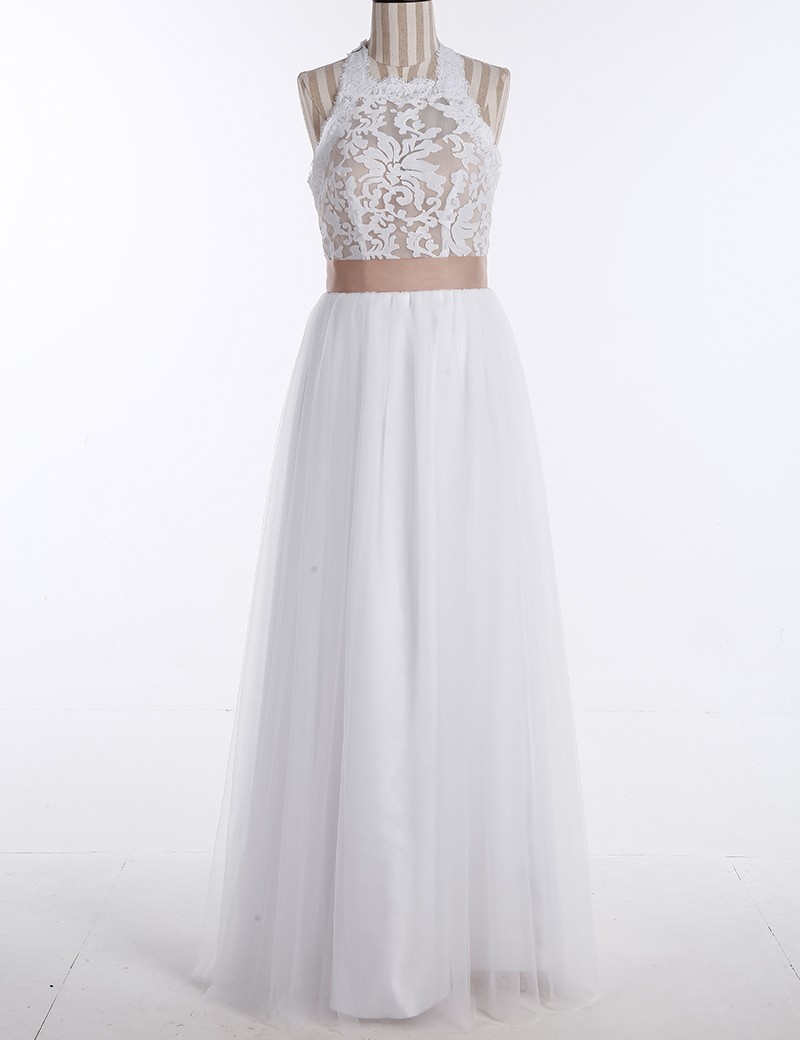 Image of simple jewel wedding dress